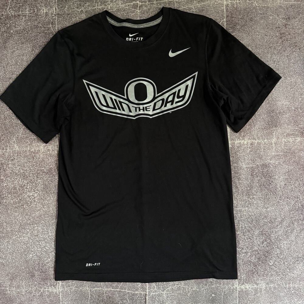 Men's Nike Dri Fit Oregon Ducks Win The Day Team Issued Black T Shirt Tee Sz S